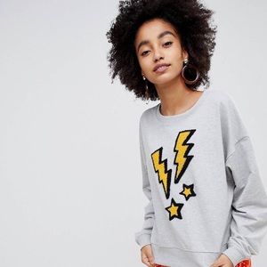 ASOS soaked in luxury embroidered crewneck